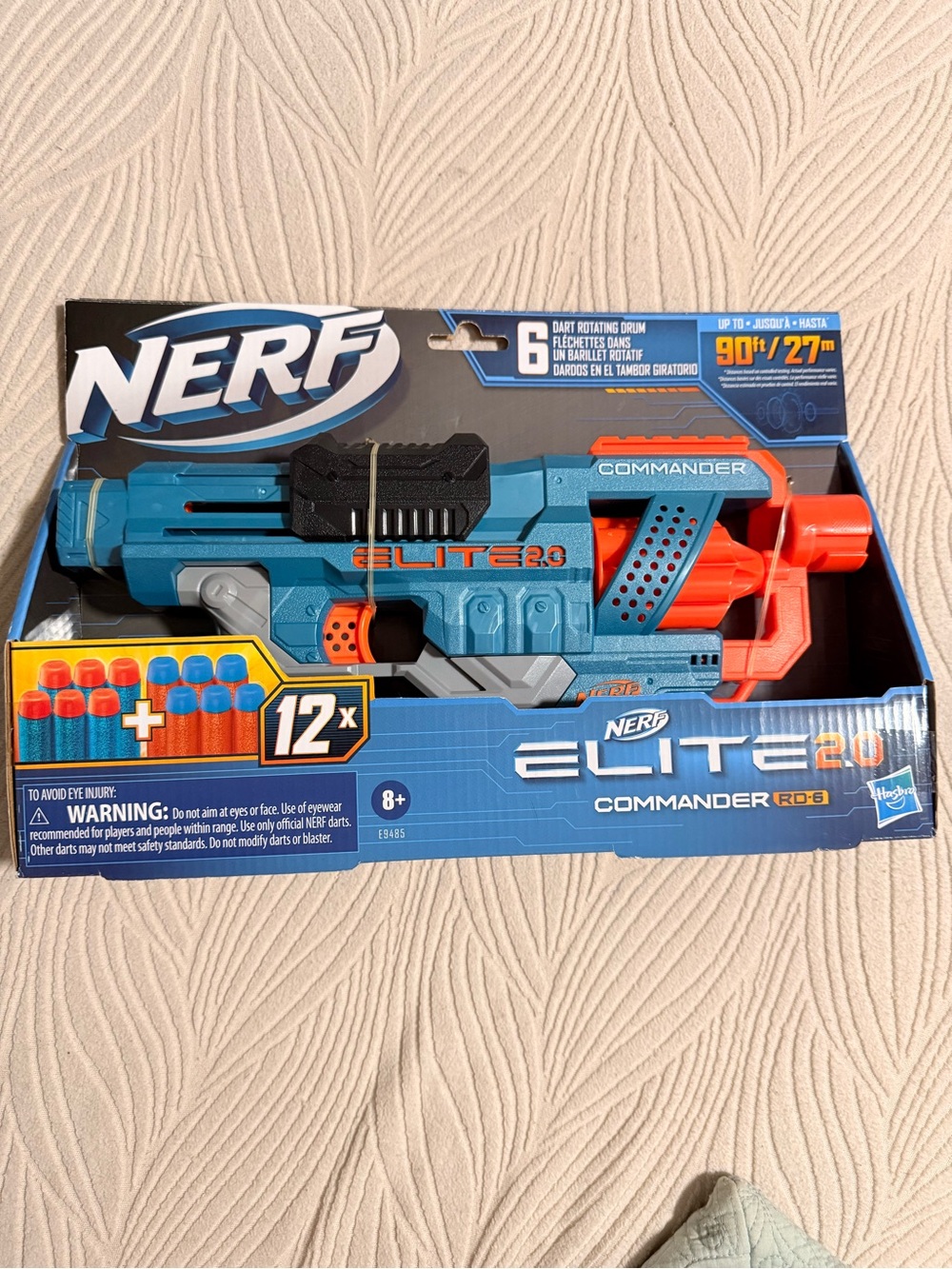 Nerf Elite 2.0 Commander RD-6 Blaster in Blue and Orange